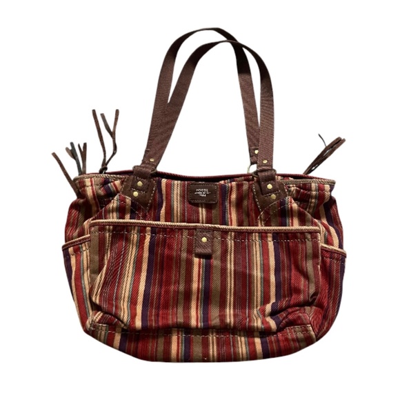 Fossil “Classic 1954” Suede & Fabric Shoulder Bag - Picture 1 of 10